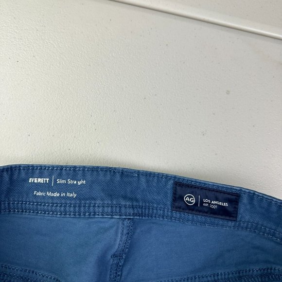 Adriano Goldschmied The Everett Slim Straight Blue Houndstooth Pants 32x30 - Picture 7 of 11